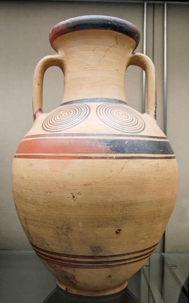 estilo protogeométrico de la cerámica griega