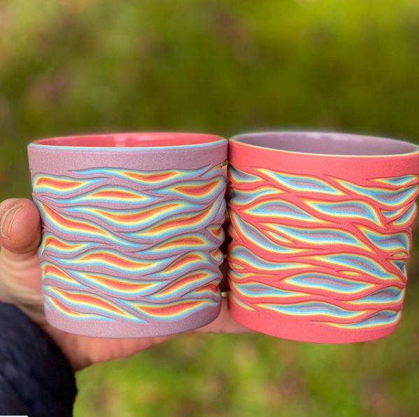 Tazas de porcelana con diseños