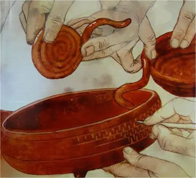Modelado de cerámica precolombina